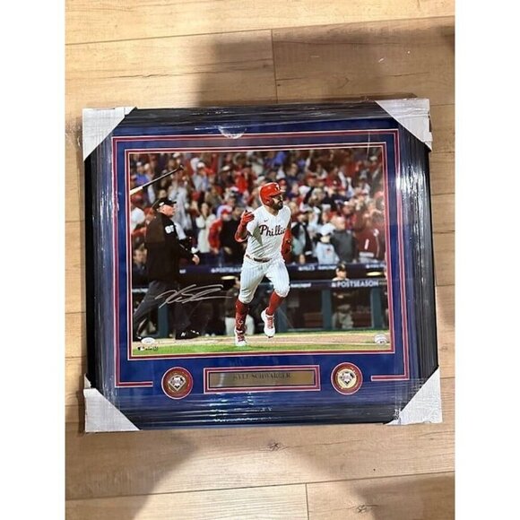 Autograph Other - Kyle Schwarber signed autographed Philadelphia Phillies 16x20 Photo Framed JSA